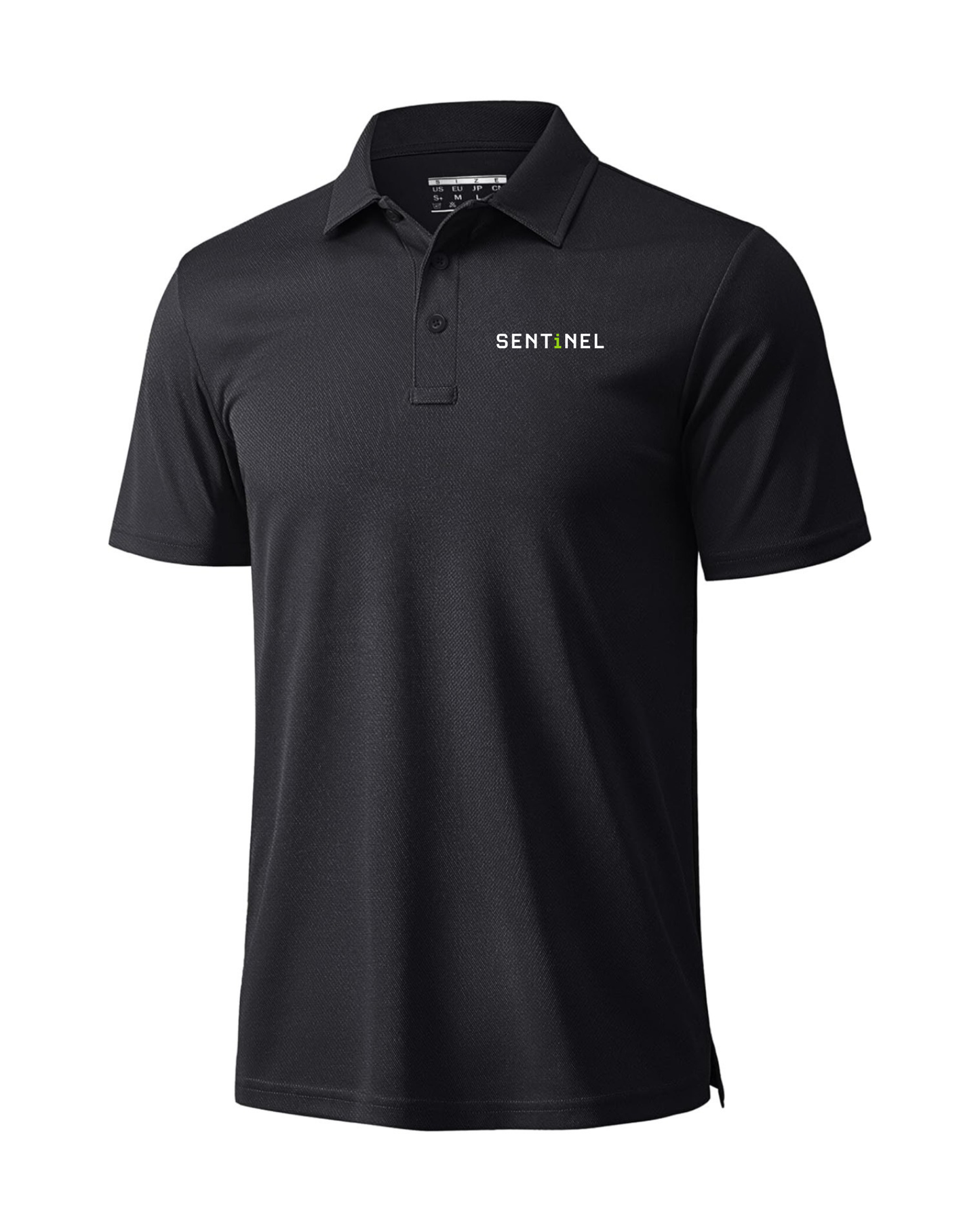 Men’s Vinyl Black Dry-Fit Golf Shirt - SENTiNEL - 5 Day Turn Around