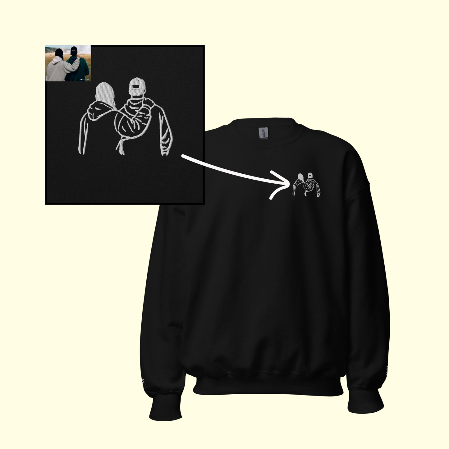 Custom Couple Embroidery Crewneck